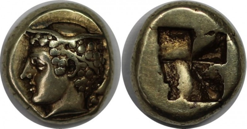 Griechische Münzen, IONIA, Phokaia EL Hekte Circa 450-400 BC. Head of Hermes lef...
