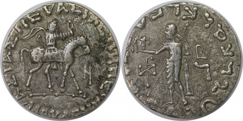 Griechische Münzen, INDO - SKYTHEN. Azes II., 35 v. Chr. -10 n. Chr. AR-indische...