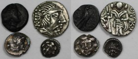 Griechische Münzen, Lots und Samlungen griechischer Münzen. Lot von 4 münzen ND. Sehr schön