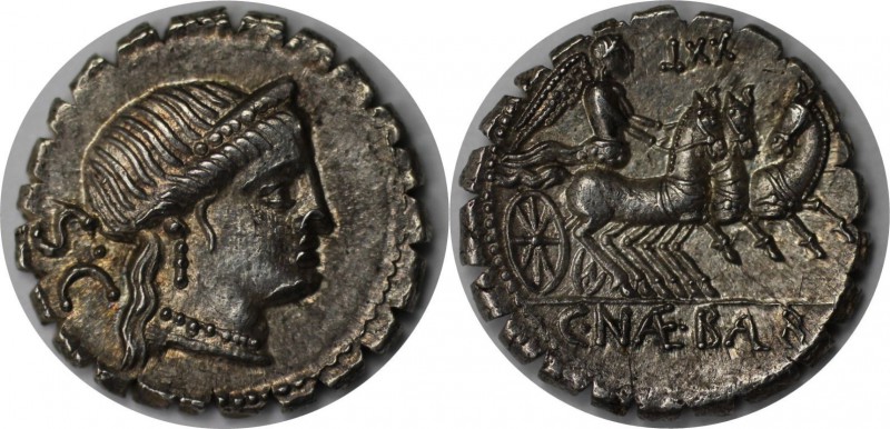 Römische Münzen, MÜNZEN DER RÖMISCHEN REPUBLIK. AR-Denar (Serratus) 79 v. Chr, R...