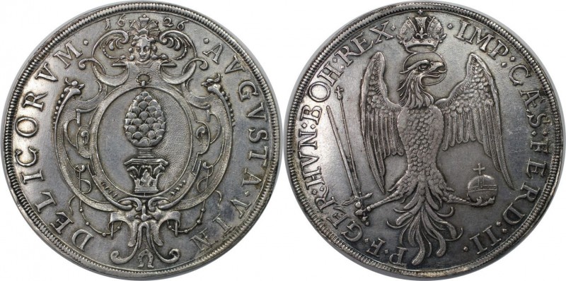 Altdeutsche Münzen und Medaillen, AUGSBURG. Reichstaler 1626, mit Titel Ferdinan...