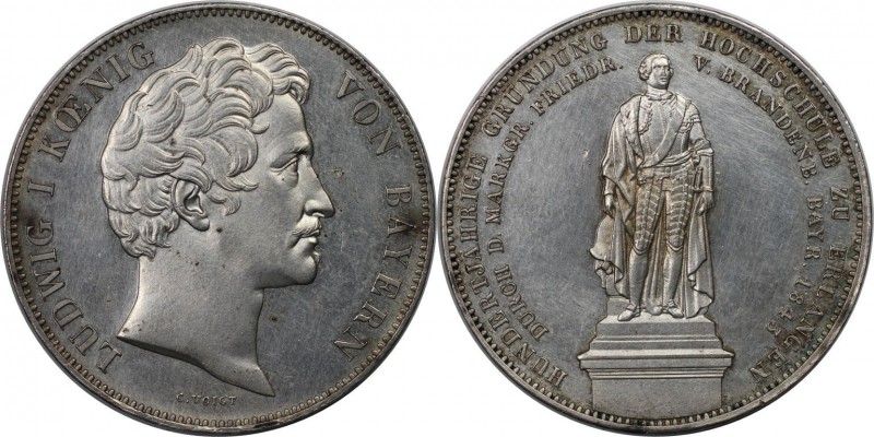 Altdeutsche Münzen und Medaillen, BAYERN / BAVARIA. Ludwig I (1825 - 1848). Gesc...