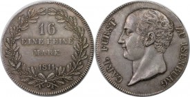 Altdeutsche Münzen und Medaillen, ISENBURG DAS (SOUVERÄNE) FÜRSTENTUM ISENBURG Carl Friedrich (1806-1815). Taler (16 Eine Feine Mark) 1811, Silber. Da...