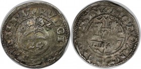 Altdeutsche Münzen und Medaillen, Minden-Bistum. Anton von Schauenburg (1587-1599). 1/24 Taler (Groschen) 1595. Schön. Selten!