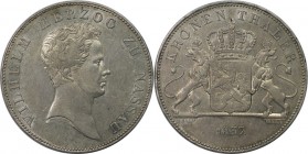 Altdeutsche Münzen und Medaillen, NASSAU. Wilhelm (1816-1839). Kronentaler 1837, Silber. Thun 230, AKS 42. Fast Vorzüglich