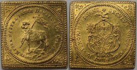 Altdeutsche Münzen und Medaillen, NÜRNBERG, STADT. Dukatenklippe 1700 CGL, Münzmeister Karl Gottlieb Laufer (geprägt 1746-1755). Gold. 3.47 g. Kellner...