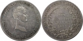 Altdeutsche Münzen und Medaillen, SCHWARZBURG - RUDOLSTADT Fürst Friedrich Günther (1807-1867). Speciestaler 1813 L, Silber. AKS 1, Fast Vorzüglich...