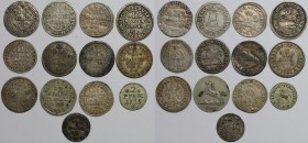 Altdeutsche Münzen und Medaillen, LOTS UND SAMLUNGEN . 13 Kleinmünzen Braunschweig-Lüneburg. Johann Friedrich. 2 Mariengroschen 1675 (Ross), Mariengro...