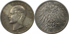 Deutsche Münzen und Medaillen ab 1871, REICHSSILBERMÜNZEN. Bayern. Otto(1886-1913). 3 Mark 1913 D, Silber. Jaeger 47. Vorzüglich