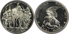 Deutsche Münzen und Medaillen ab 1871, REICHSSILBERMÜNZEN, Preußen. 2 Mark 1913, Auf die 100. Jahrfeier der Befreiungskriege. Silber. Jaeger 109. PCGS...