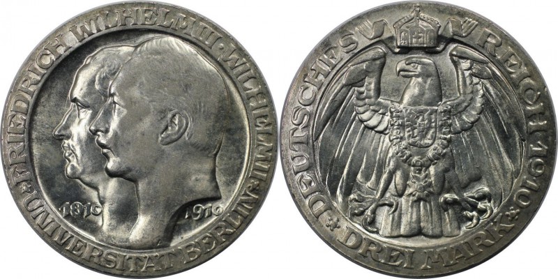 Deutsche Münzen und Medaillen ab 1871, REICHSSILBERMÜNZEN, Preußen, Wilhelm II (...