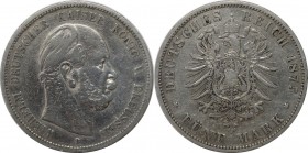 Deutsche Münzen und Medaillen ab 1871, REICHSSILBERMÜNZEN, Preußen, Wilhelm I (1861-1888). 5 Mark 1875 B, Silber. Jaeger 97B. Sehr schön