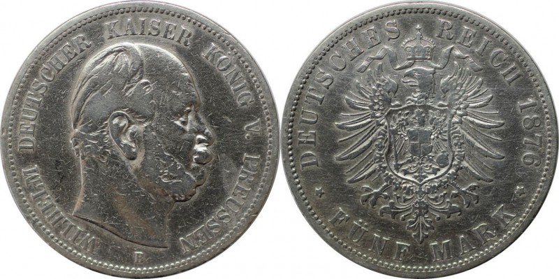 Deutsche Münzen und Medaillen ab 1871, REICHSSILBERMÜNZEN, Preußen, Wilhelm I (1...
