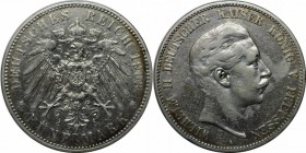 Deutsche Münzen und Medaillen ab 1871, REICHSSILBERMÜNZEN, Preußen, Wilhelm II (1888-1918). 5 Mark 1903 A, Silber. J.104. Sehr schön, Kratzer, Flecken...
