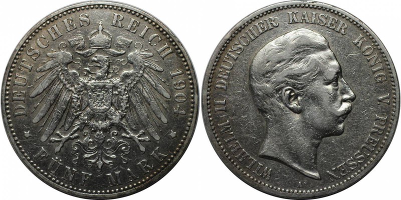 Deutsche Münzen und Medaillen ab 1871, REICHSSILBERMÜNZEN, Preußen, Wilhelm II (...