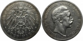 Deutsche Münzen und Medaillen ab 1871, REICHSSILBERMÜNZEN, Preußen, Wilhelm II (1888-1918). 5 Mark 1904 A, Silber. J.104. Sehr schön, Kratzer