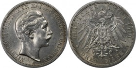 Deutsche Münzen und Medaillen ab 1871. REICHSSILBERMÜNZEN. Preußen. Wilhelm II (1888-1918). 3 Mark 1910 A, Silber. Jaeger 103. Vorzüglich