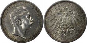 Deutsche Münzen und Medaillen ab 1871. REICHSSILBERMÜNZEN. Preußen. Wilhelm II (1888-1918). 3 Mark 1912 A, Silber. Jaeger 103. Sehr Schön-Vorzüglich...