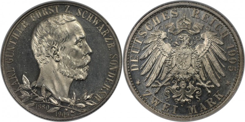 Deutsche Münzen und Medaillen ab 1871, REICHSSILBERMÜNZEN, Schwarzburg-Sondersha...