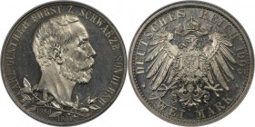 Deutsche Münzen und Medaillen ab 1871, REICHSSILBERMÜNZEN, Schwarzburg-Sondershausen, Karl Günther (1880-1909). 2 Mark 1905, Silber. NGC PF-64