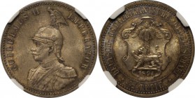 Deutsche Münzen und Medaillen ab 1871, DEUTSCHE KOLONIEN. Wilhelm II. (1888-1918). 1/2 Rupie 1891 A, Silber. Jaeger 712. NGC MS-64