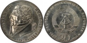 Deutsche Münzen und Medaillen ab 1945, Deutsche Demokratische Republik bis 1990. 20 Mark 1967 A, (Zum 200. Geburtstag von Wilhelm von Humboldt.) Silbe...