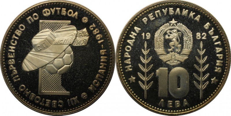 Europäische Münzen und Medaillen, Bulgarien / Bulgaria. 10 Leva 1982, Silber. 0....