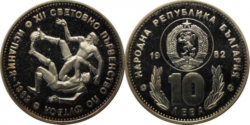 Europäische Münzen und Medaillen, Bulgarien / Bulgaria. 10 Leva 1982, Silber. 0....