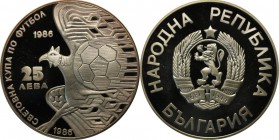 Europäische Münzen und Medaillen, Bulgarien / Bulgaria. 25 Leva 1986, Silber. 0.69 OZ. 10T2. Polierte Platte