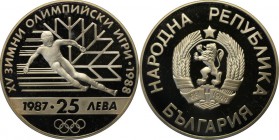 Europäische Münzen und Medaillen, Bulgarien / Bulgaria. 25 Leva 1987, Silber. 0.69 OZ. Polierte Platte