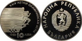 Europäische Münzen und Medaillen, Bulgarien / Bulgaria. 10 Leva 1988, Silber. 0.39 OZ. Polierte Platte