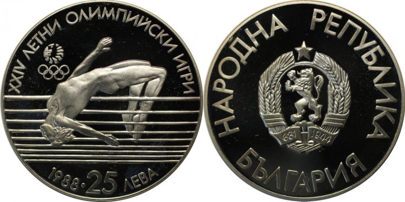 Europäische Münzen und Medaillen, Bulgarien / Bulgaria. 25 Leva 1988, Silber. 0....