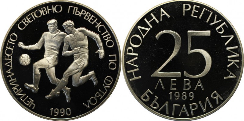 Europäische Münzen und Medaillen, Bulgarien / Bulgaria. 25 Leva 1989, Silber. 0....