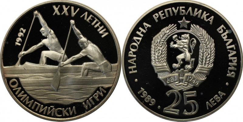 Europäische Münzen und Medaillen, Bulgarien / Bulgaria. 25 Leva 1989, Silber. 0....