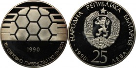 Europäische Münzen und Medaillen, Bulgarien / Bulgaria. 25 Leva 1990, Silber. 0.7 OZ. Polierte Platte