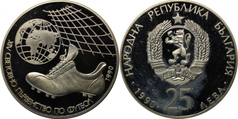 Europäische Münzen und Medaillen, Bulgarien / Bulgaria. 25 Leva 1990, Silber. 0....