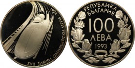 Europäische Münzen und Medaillen, Bulgarien / Bulgaria. 100 Leva 1993, Silber. 0.69 OZ. Polierte Platte