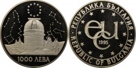 Europäische Münzen und Medaillen, Bulgarien / Bulgaria. 1000 Leva 1995, Silber. 1,0 OZ. Polierte Platte