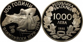 Europäische Münzen und Medaillen, Bulgarien / Bulgaria. 1000 Leva 1995, Silber. 0.69 OZ. Polierte Platte
