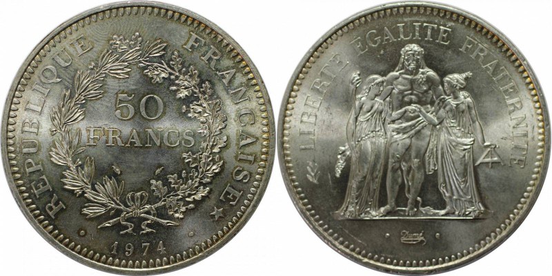 Europäische Münzen und Medaillen, Frankreich / Lothringen. 50 Francs 1974. Stemp...