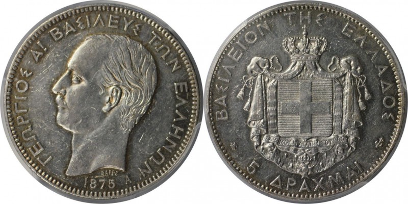 Europäische Münzen und Medaillen, Griechenland / Greece. Georg I (1863-1913). 5 ...