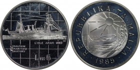 Europäische Münzen und Medaillen, Malta. 5 Pounds 1985, Silber. 0.59 OZ. Polierte Platte