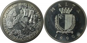 Europäische Münzen und Medaillen, Malta. 5 Liri 1990, Silber. 0.84 OZ. Stempelglanz