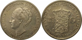 Europäische Münzen und Medaillen, Niederlande / Netherlands. 2-1/2 Gulden 1931, Silber. Sehr Schön-Vorzüglich
