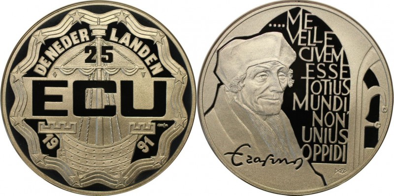 Europäische Münzen und Medaillen, Niederlande / Netherlands. 25 Ecu 1991, Silber...