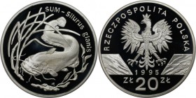 Europäische Münzen und Medaillen, Polen / Poland. Sum Fischer. 20 Zloty 1995, Silber. 1 OZ. KM Y#290. Polierte Platte