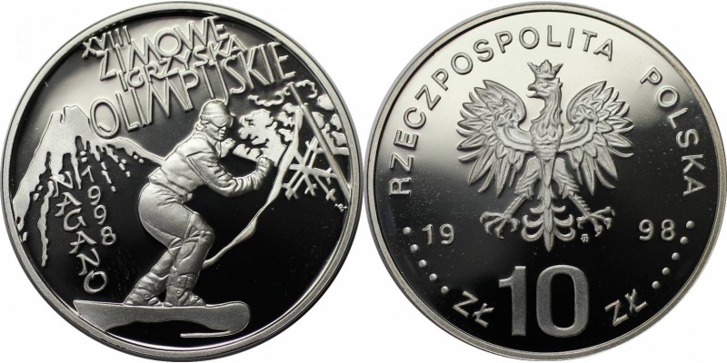 Europäische Münzen und Medaillen, Polen / Poland. 10 Zloty 1998, Silber. KM Y#34...