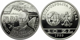 Europäische Münzen und Medaillen, Polen / Poland. Gedenkmünze. E. Malinowski. 10 Zloty 1999, Silber. 0.42 OZ. KM Y#378. Polierte Platte