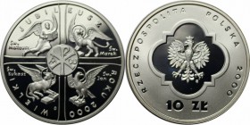 Europäische Münzen und Medaillen, Polen / Poland. Republik seit 1990. 10 Zloty 2000, Silber. 0.42 OZ. KM Y#380. Polierte Platte