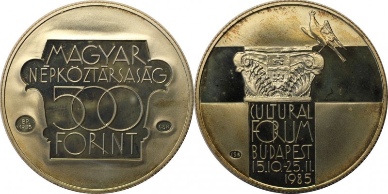 Europäische Münzen und Medaillen, Ungarn / Hungary. 500 Forint 1985, Silber. 0.5...